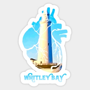 St Mary's Lighthouse, Whitley Bay - Small Image Sticker